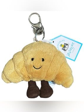 Jellycat Amuseables Croissant Bag Charm Keychain -Brand New & Authentic!
